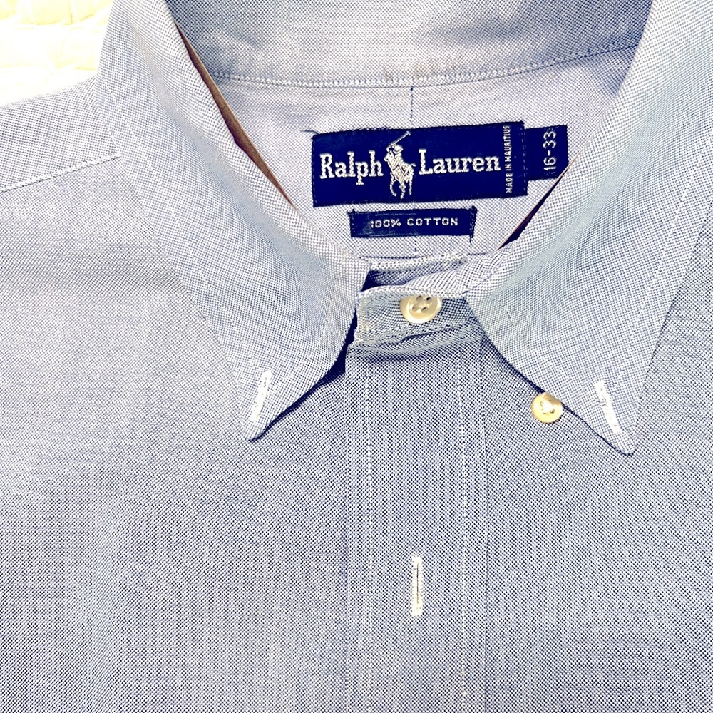 Ralph Lauren Classic Button Down Men's Blue Shirt